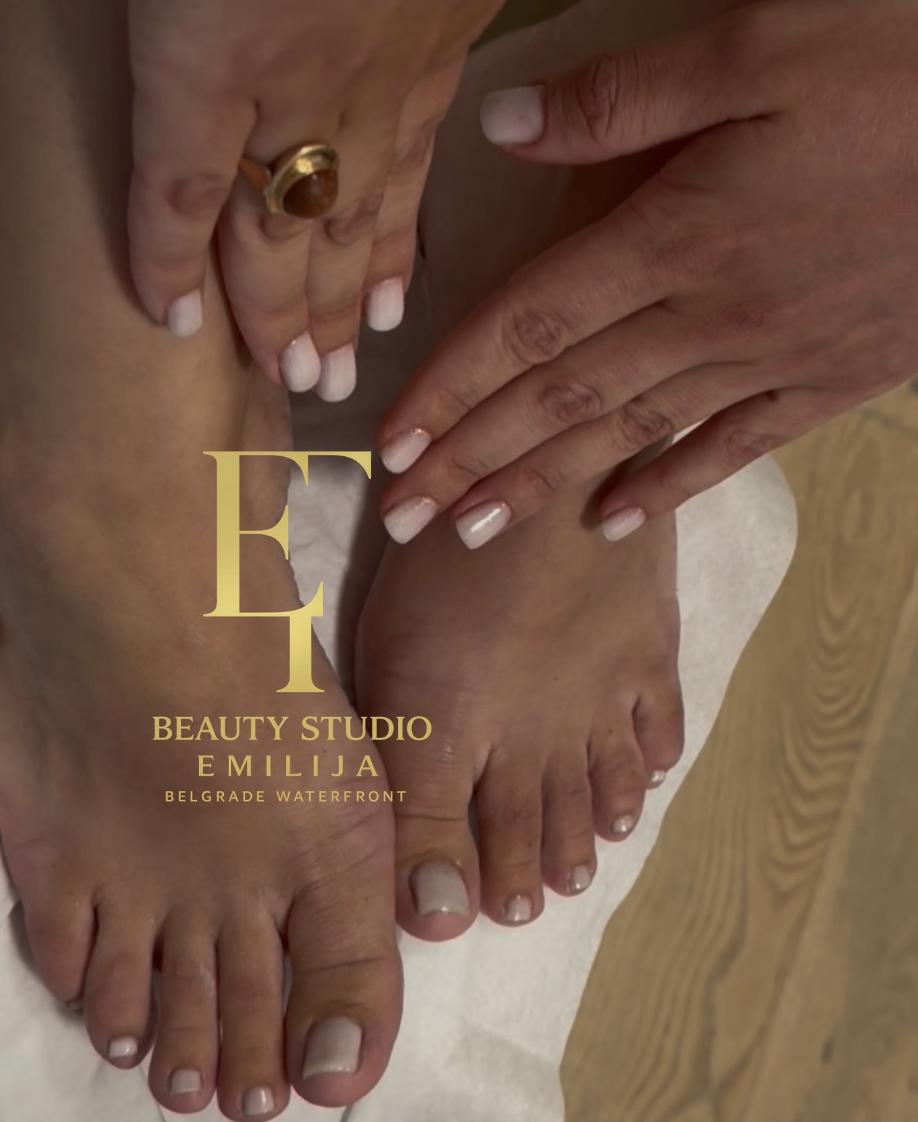 PAKET👑NOGE+RUKE💅🦶🏼/CollagenSpa LUX pedikir+gel lak na nogama+Ruski manikir+Rubber baza na rukama/Promo cena sa popustom example
